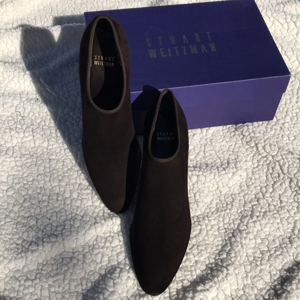 Stuart Weitzman Cocoa Suede Ankle Boots - image 7